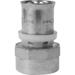 Муфта комбинированная Valtec 3/4"x20 мм ВР никелированная латунь VTM.202.N.002005