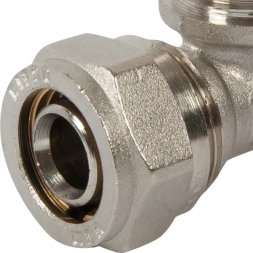 Тройник комбинированный Valtec 20x3/4"x20 мм НР никелированная латунь