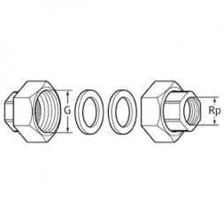 Комплект гаек для насоса WILO R11/2-R1GT (3XPART)+BOX-CHR