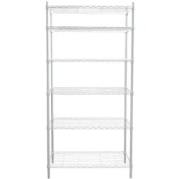 Стеллаж сетчатый KONSENSA 90x35x180 см цвет белый