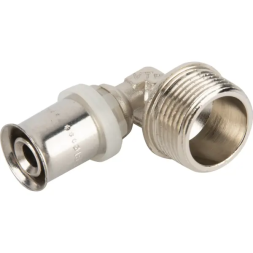 Угол комбинированный 90° Valtec 3/4"x16 мм НР никелированная латунь VTM.253.N.001605