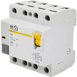 УЗО Iek Home ВД1-63 1P N 63 A 300 мА 4.5 кА AC MDV10-2-063-300